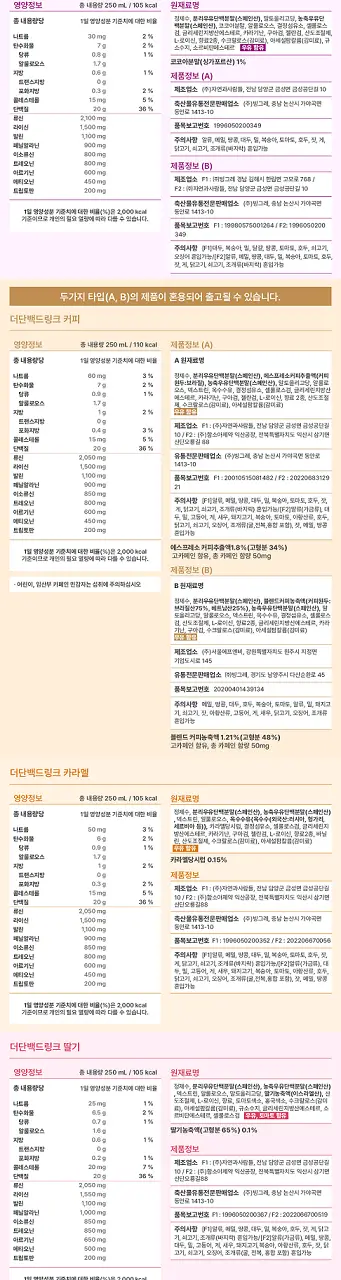 [NEW/멜론맛] 빙그레 더단백 드링크 250ml 4종 택1(초코,커피,딸기,멜론) 상세페이지 8